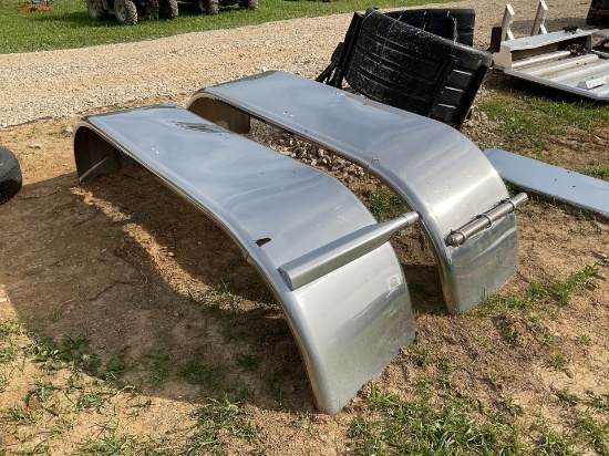 Pair of Stainless Tandem Axel Quarter Fenders