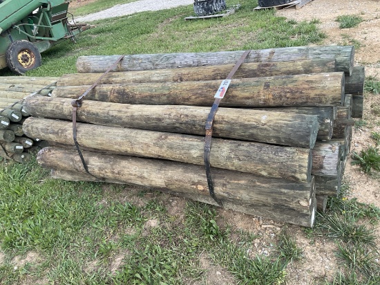 6x7 Treated Wooden Fence Post Bundle