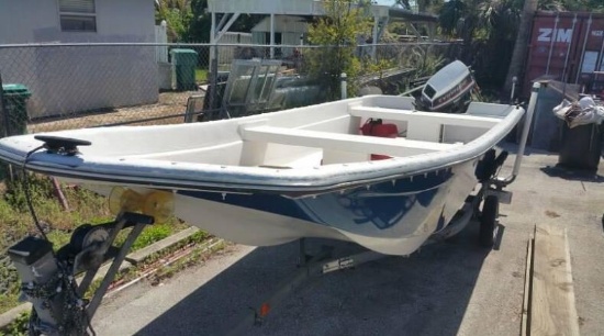 03' Blue Carolina Skiff