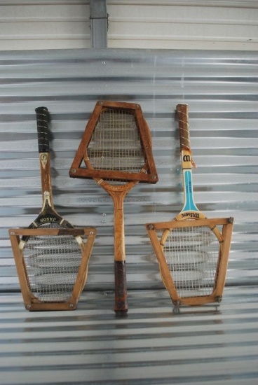 Vintage Wood Tennis Rackets Lot of 3