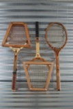 Old Wooden Tennis Rackets