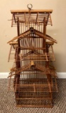 Antqiue Asian Finch Bird House Cage