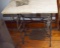 ANTIQUE SEWING MACHINE MARBLE TABLE