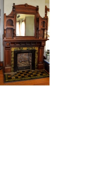 ANTIQUE 1800's FIREPLACE