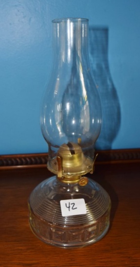 OIL HURRICANE GLASS LAMP