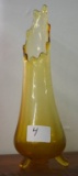 YELLOW GOLDEN ART GLASS VASE