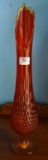 RED COLORED ART GLASS VASE