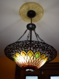 STAINED GLASS CHANDELIER