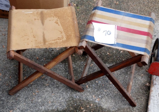 VINTAGE CLOTH CAMPING CHAIRS