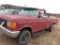 1987 FORD RED F150 TRUCK, 4WD, CUSTOM, MILES SHOWING: 80457.2, VIN: 1FTEF26