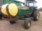 JOHN DEERE 4555 TRACTOR, CAB, 2WD, HAS FRONT WEIGHTS, 150 GAL TANK, HOURS SHOWING: 5825,