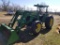 JOHN DEERE 5425 TRACTOR, CANOPY TOP, WITH JOHN DEERE 542 FRONT END LOADER, WITH HAY SPEAR,