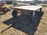 4 WHEEL PULL TYPE HAY WAGON, 8' WIDE X 20' LONG