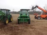 JOHN DEERE 5101E CAB TRACTOR WITH H260 FRONT END LOADER AND HAY SPEAR, S: 1