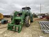 JOHN DEERE 7210 CAB TRACTOR, WITH JOHN DEERE 740 CLASSIC FRONT END LOADER W