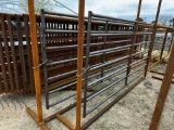 24' HEAVY DUTY FREE STANDING CORRAL PANEL W/ 10' BOW GATE (14' PANEL AND 10