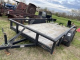 12' UTILITY TRAILER BUMPER PULL, TANDEM AXLE, BILL OF SALE ONLY