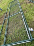 16' GREEN AND GALV WIRE MESH GATES (2)