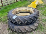 11.2-38 TRACTOR TIRES WITH RIMS (2)