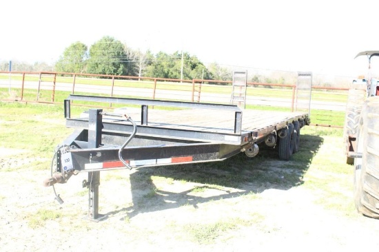 22' W/ 4' DOVE TAIL & RAMPS DRELAND BUMPER PULL TRAILER, TANDEM AXLE, , VIN. AL052612IT MODEL 10236