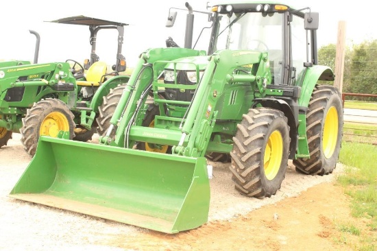 6120M JD TRACTOR, SHOWING 1103.6 HOURS, RUNS- IN GREAT CONDITION, SN: 1L06120MVKG938793