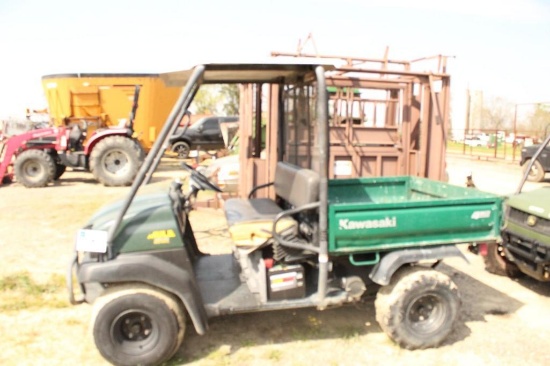 2008 KAWASAKI MULE, DIESEL, 4WD, MODEL:KAF950D, SN: 5KIAFDD158B500517, RUNS, SHOWING 895.3 HRS