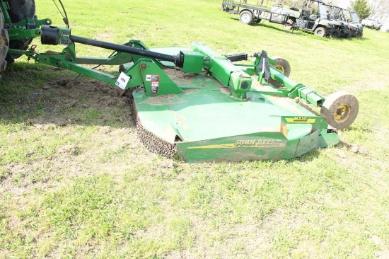 JOHN DEERE MX10 PULL TYPE ROTARY CUTTER, S: 1POMX10EDJP039011, WORKS,
