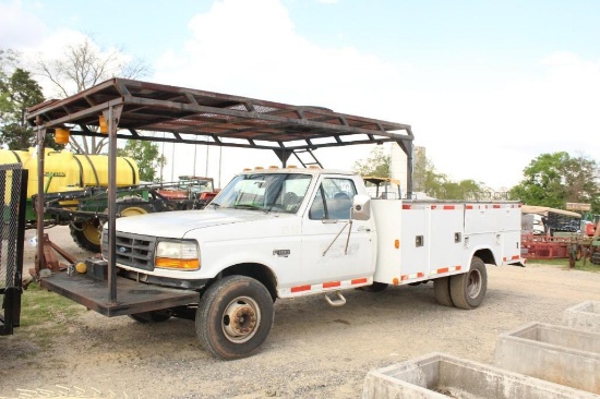 1997 Ford F-450 Pickup Truck, VIN # 1FDLF47F2VEB34236, RUNS, TITLE IN DELAY,