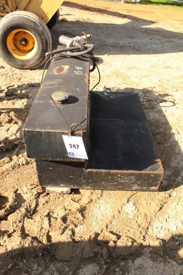 L SHAPED FUEL TANK WITH PUMP