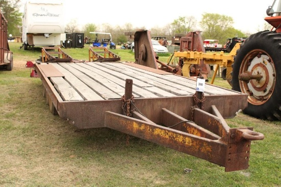 20FT PINTLE HITCH TRIAXLE TRAILER W/4FT DOVE RAMPS