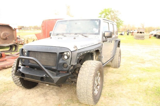 2016 Jeep Wrangler RUBICON, VIN # 1C4BJWFG6GL265320, SHOWING 130995 MILES, RUNS, TITLE DELAY