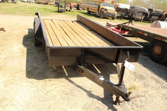 16FT BUMPER PULL PORT CITY TRAILER, TANDEM AXLE, 4PC42163911000096, MODEL NO. 16RH, 6'6 INSIDE