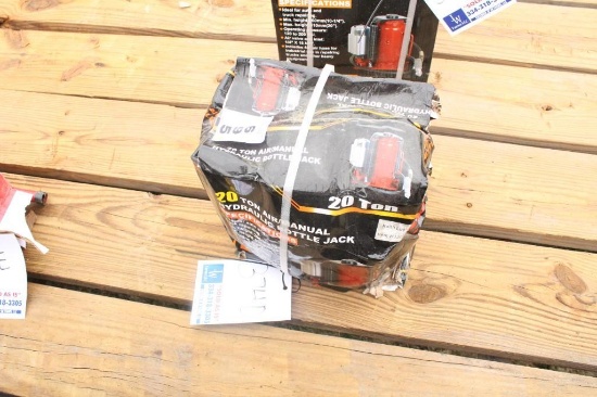 HYDRAULIC 20 TON BOTTLE JACK, AIR/MANUAL