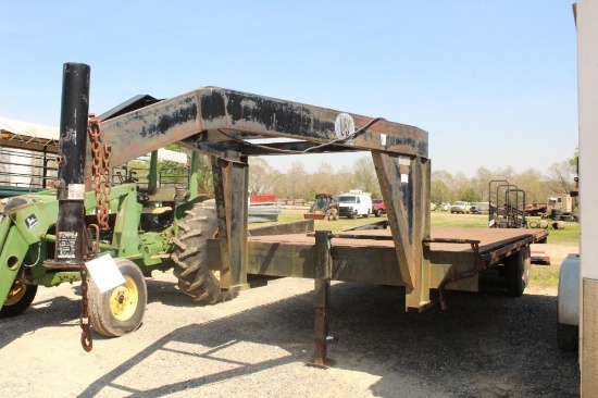 1998 CIRCLE W FLATBED GOOSENECK TRAILER- 24', SN: 1C9TB2248W1140118, GVWR 9760 LBS, BOS ONLY,