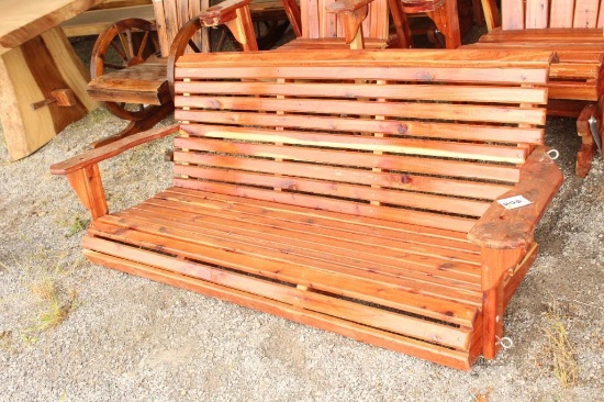 CEDAR WOODEN SWING 4' WIDE