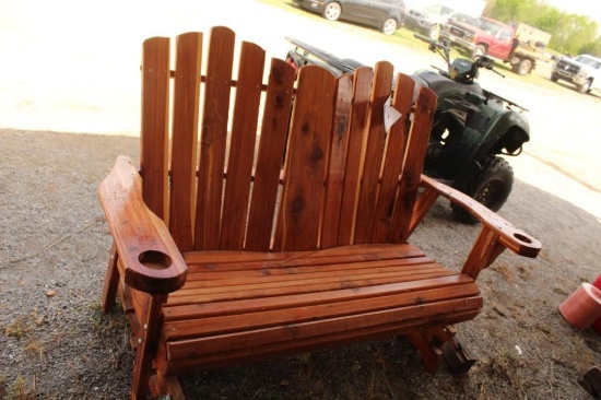CEDER GLIDING ROCKING CHAIR 59 1/4'' X 28'' X 42''