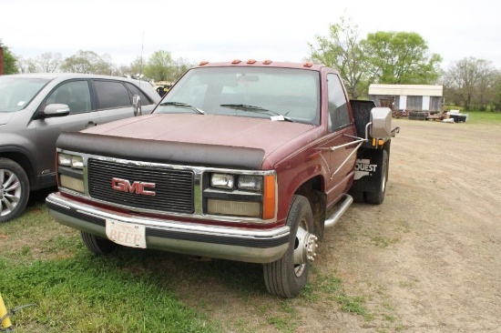 1989 GMC Sierra Pickup Truck, VIN # 1GTHC34N9KE523380, Mileage: 98,601, RUNS, TITLE IN HAND