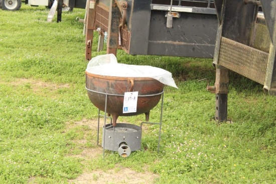 PROPANE KETTLE WITH STAND, 25''T X 24'' IN DIAMETER