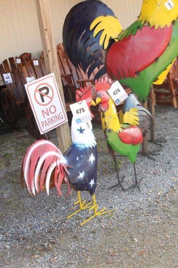 3' TALL METAL ROOSTER