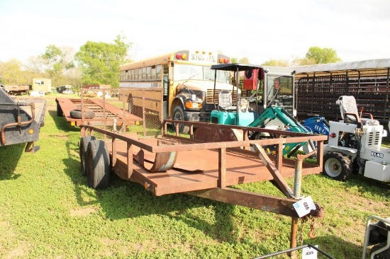 16' BUMPER PULL TRAILER , TANDEM AXLE, RAMP TAILGATE, 6'6'' WIDE