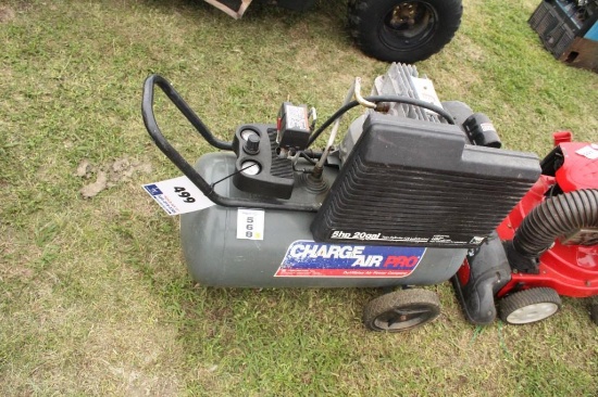 AIR COMPRESSOR, 5HP, 20 GAL, WORKS, SN: 9701049640, MODEL NO: IRL5020
