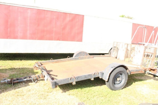 BUMPER PULL SINGLE AXLE TRAILER W/ RAMP TAILGATE