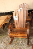 WAGON WHEEL WOODEN CHAIR 42