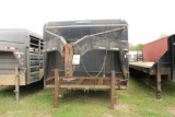 2003- 40' X 8.7' GOOSENECK STOCK TRAILER, FIFTH WHEEL HOOKUP/NECK OVER, SN:1C9TB240231140240