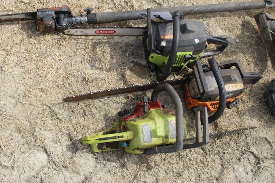 3CT CHAIN SAW- NOT SURE OF WORKING STATUS1. POULAN 2150 PR LE2. POULAN PRO 46CC (PP4620AVX)3. POULAN