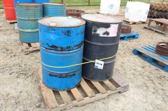 2CT 55 GAL METAL DRUM