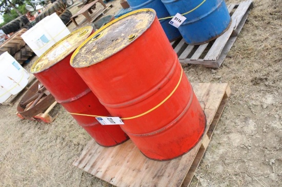 2CT 55 GAL METAL DRUM