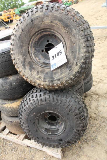 2 CT GOLF CART TIRES & RIMS 22X11.00-8