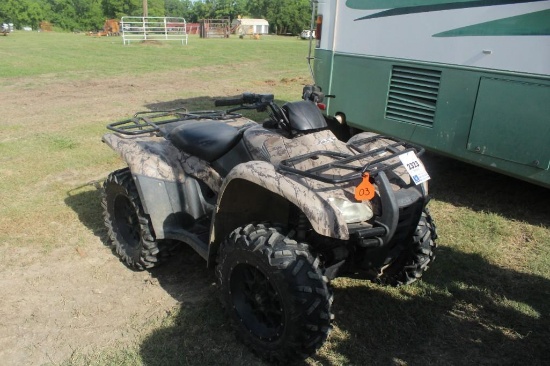 2008 HONDA RANCHER 420, 4X4, RUNS SN: TRX420FE, SHOWING 3562 MILES
