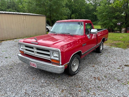 1989 Dodge D100 Pickup Pickup Truck, VIN # 1B7FE06Y9KS078390, RUNS, ALL ORIGINAL, ONE OWNER, 78980 M